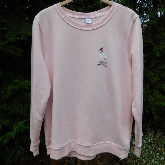 Old Navy Cute "FLEECE NAVIDAD" Holiday Crewneck Sweatshirt - Picture 1 of 3